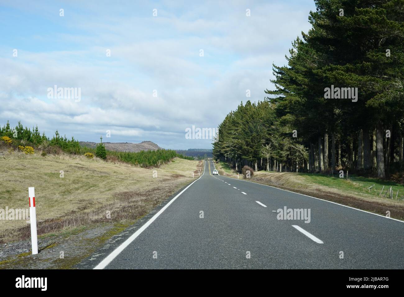 La Volcanic Loop Highway, una strada panoramica attraverso il Parco Nazionale di Tongariro, Nuova Zelanda Foto Stock