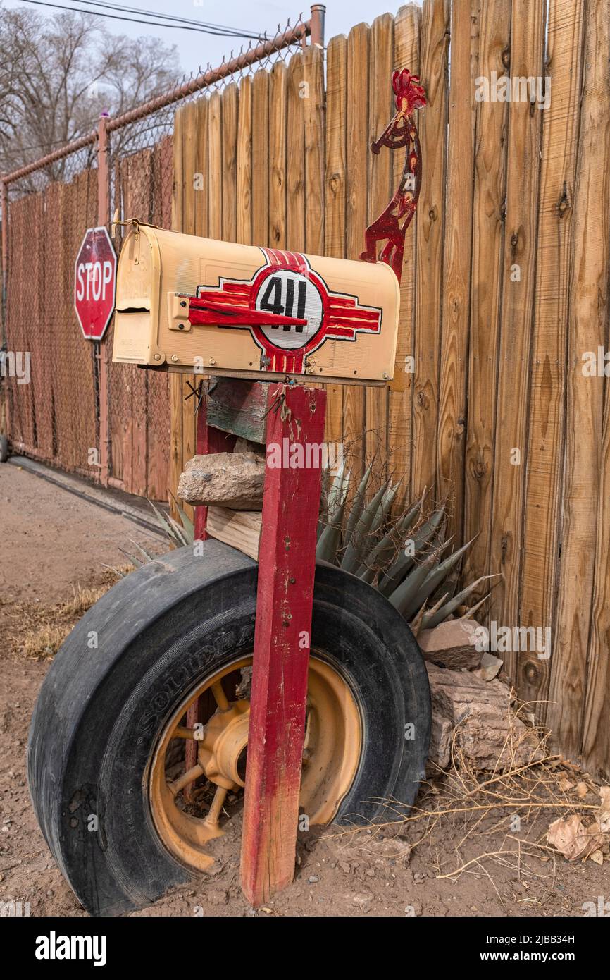 Insolito caselle di posta a Albuquerque, New Mexico Foto Stock