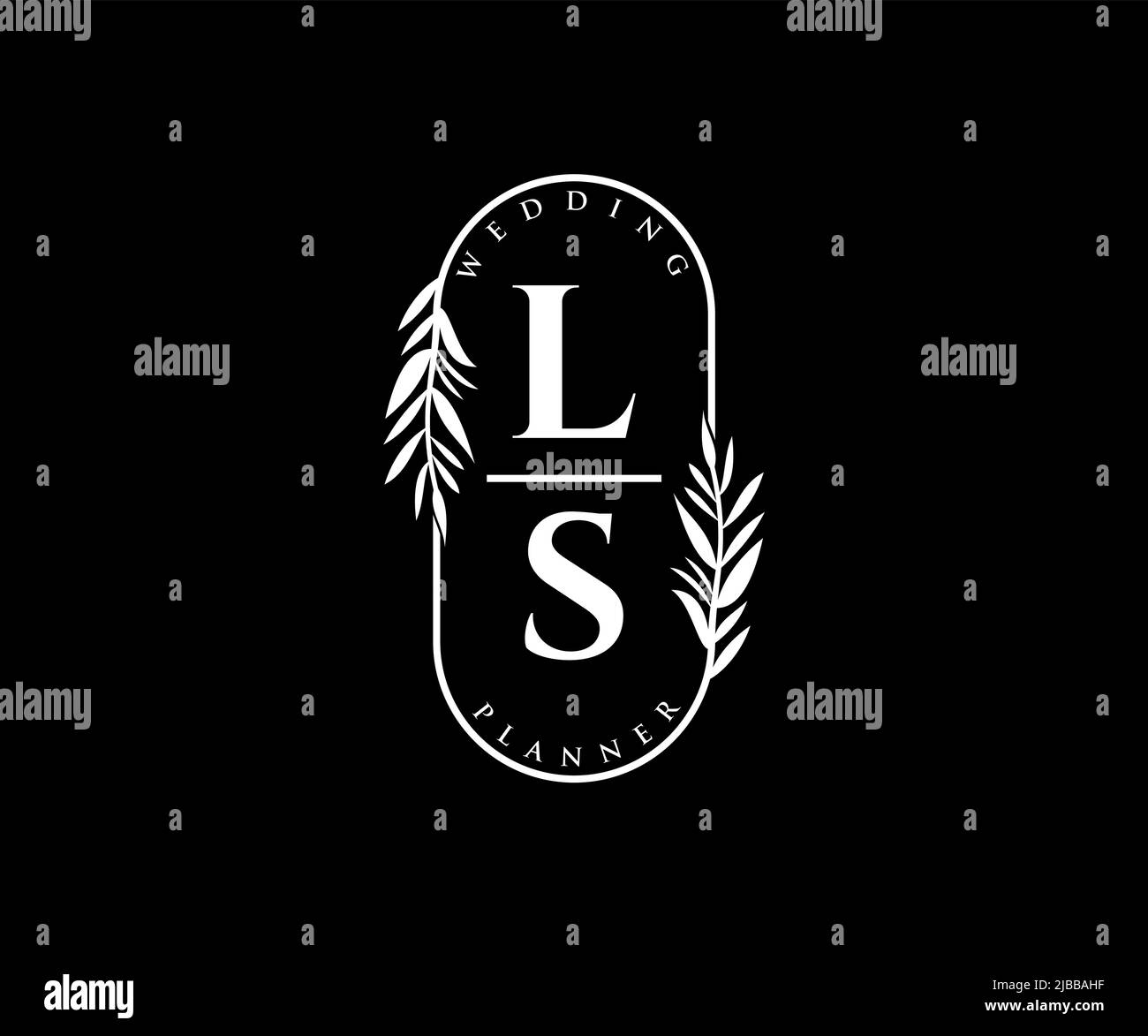 LS sigle lettera Wedding monogramma collezione loghi, disegnati a mano moderno minimalista e modelli floreali per carte di invito, Salva la data, elegante Illustrazione Vettoriale