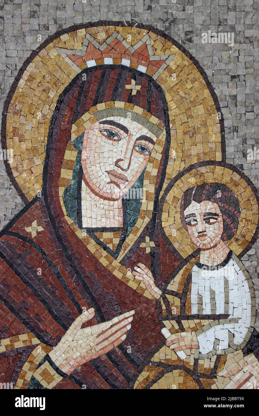 Madonna e Gesù Arte Foto Stock