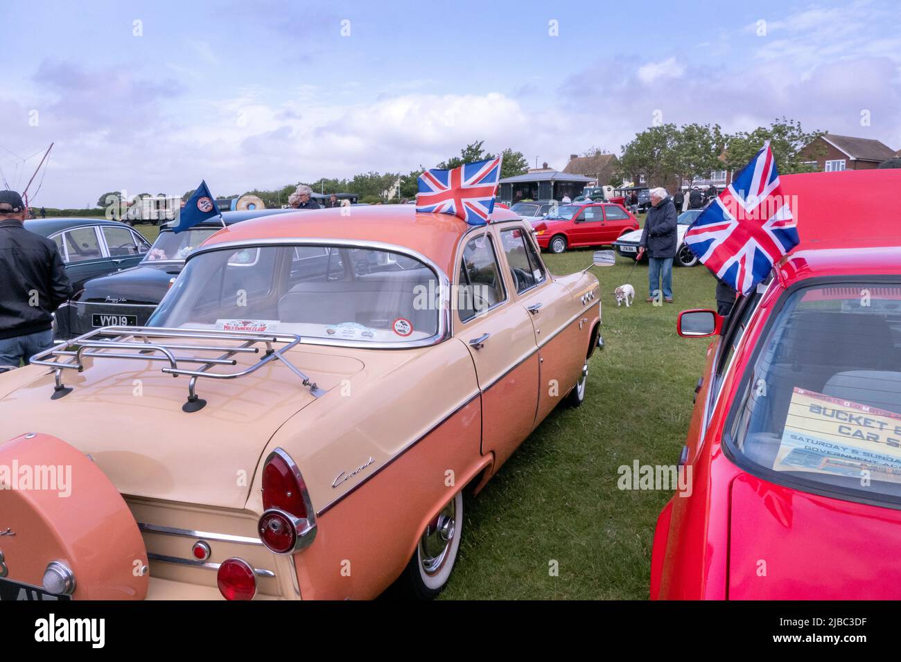 Mostra d'auto classica a Ramsgate parte delle celebrazioni del Platinum Jubilee Foto Stock