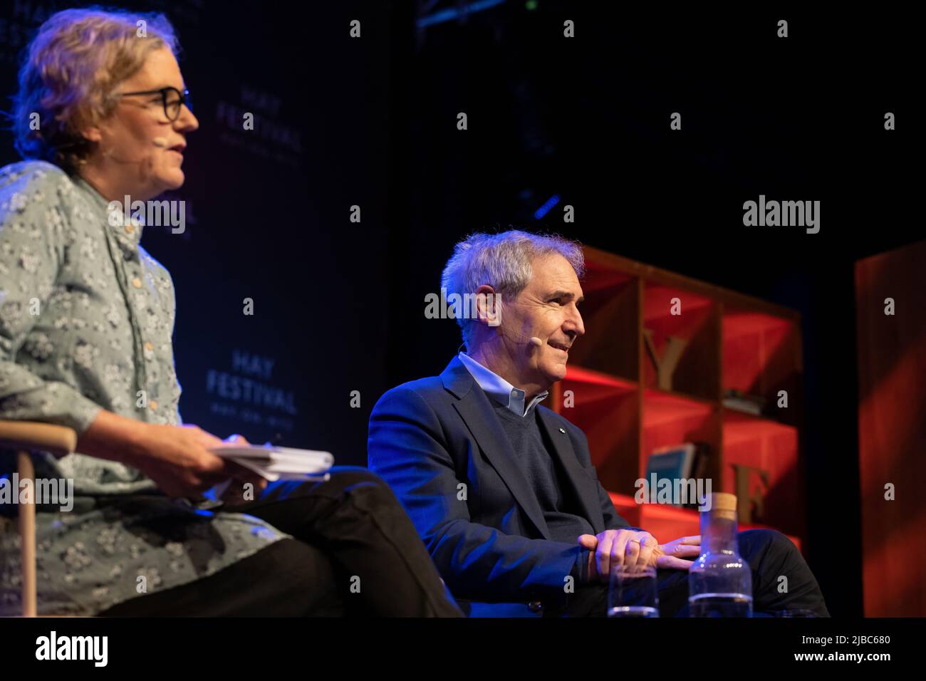 Hay-on-Wye, Galles, Regno Unito. 5th giugno 2022. Michael Ignatieff parla con Claire Armitstead al Festival di Hay 2022, Galles. Credit: Sam Hardwick/Alamy. Credit: SHP/Alamy Live News Foto Stock