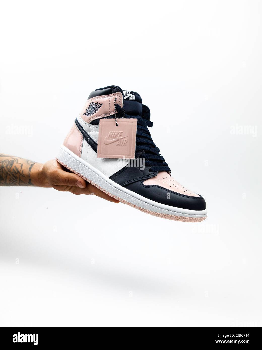 Air JORDAN 1 High Atmosphere - Bubble Gum Foto Stock