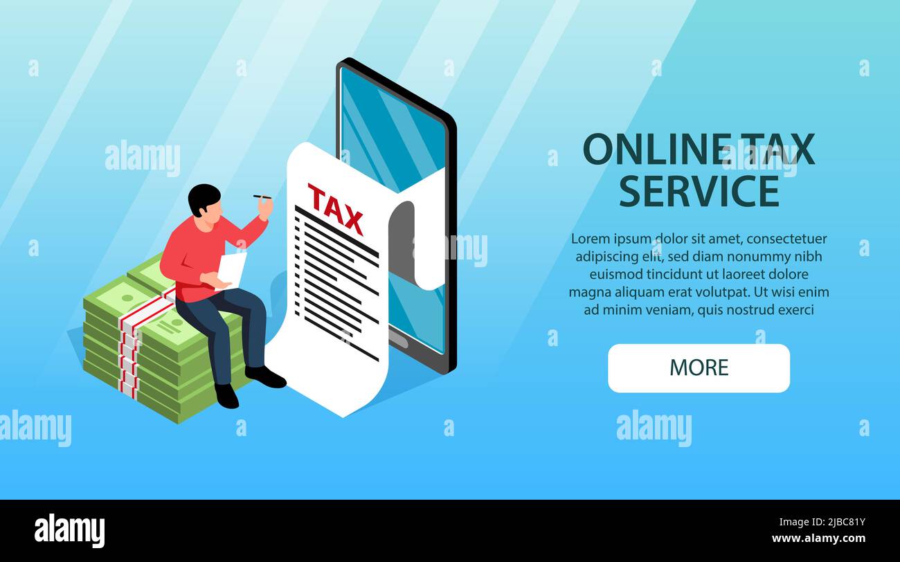 Pagamento elettronico online tramite contabilità telefonica isometrica orizzontale banner vettoriale Illustrazione Vettoriale