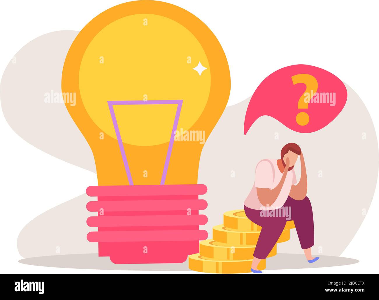 Gioco di quest composizione piatta con doodle caratteri umani simboli di gioco e immagine vettoriale dell'elemento quest Illustrazione Vettoriale