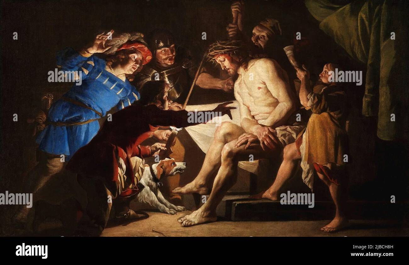 Il mocking di Cristo di Matthias STOM (1615–1649) Foto Stock