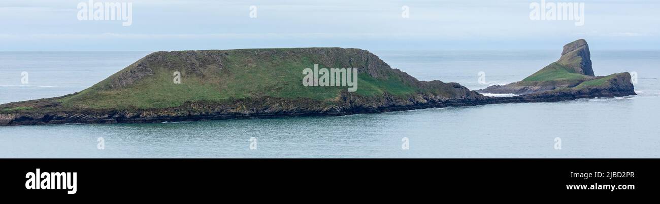 Worms Head, Gower Peninsula, Galles Foto Stock