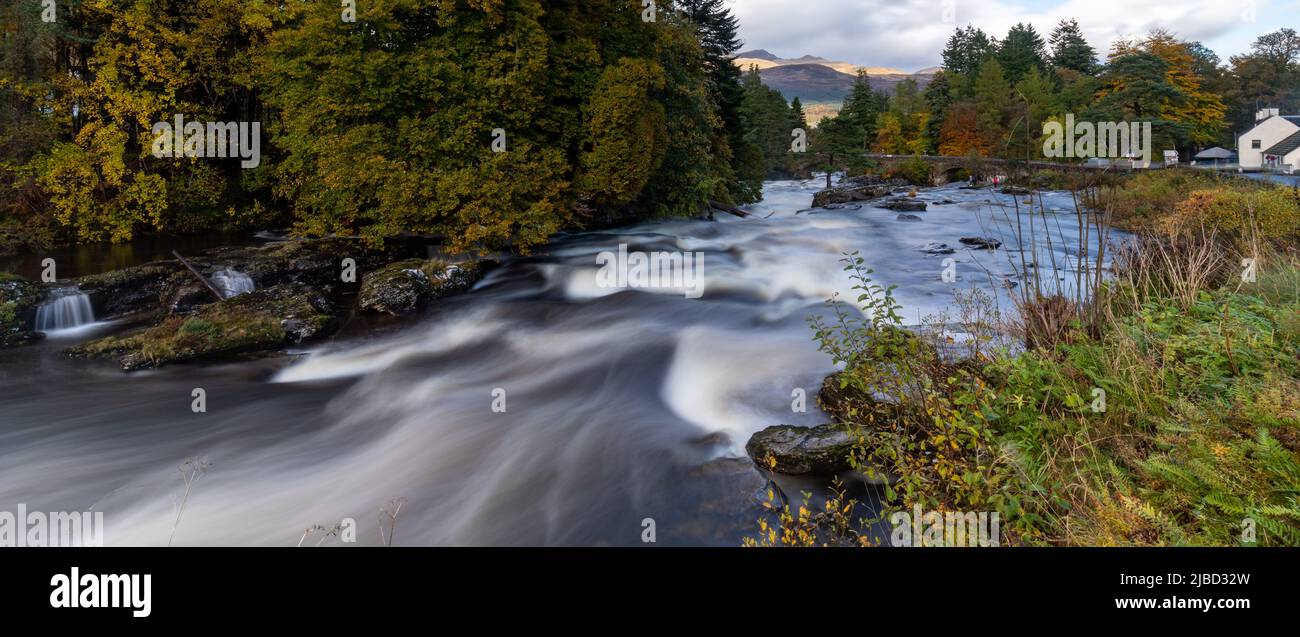 The Falls of Dochart, Killin, Scozia Foto Stock