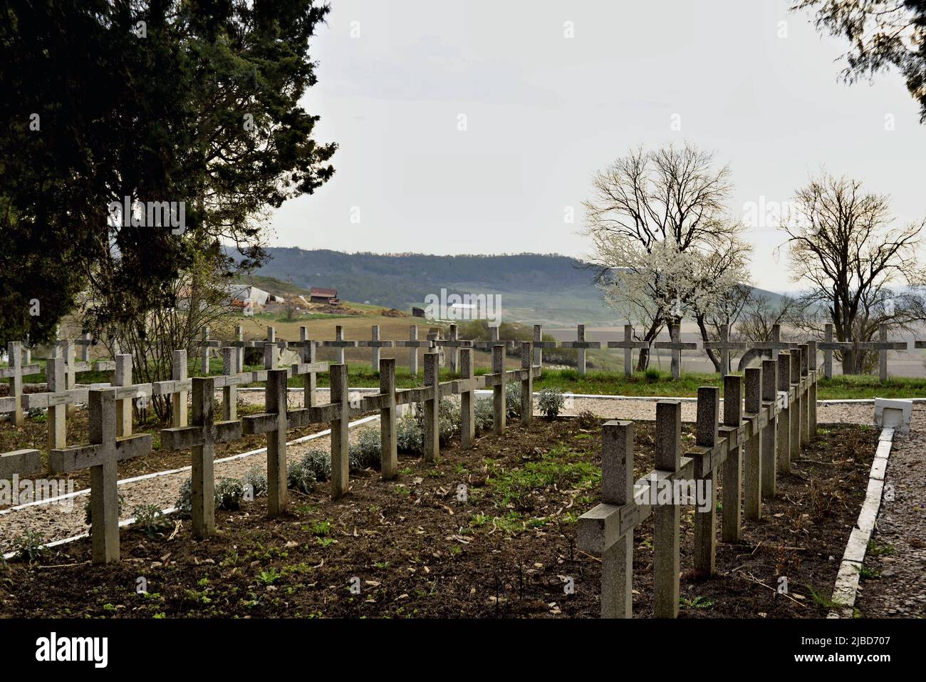 Cimitero memoriale degli eroi di Oarba de Mures Foto Stock