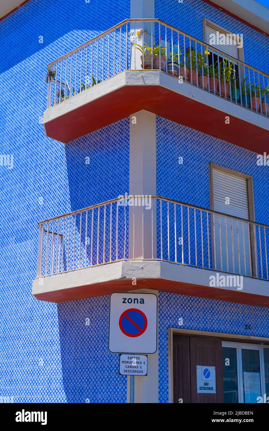 primo piano della tipica casa portoghese Foto Stock