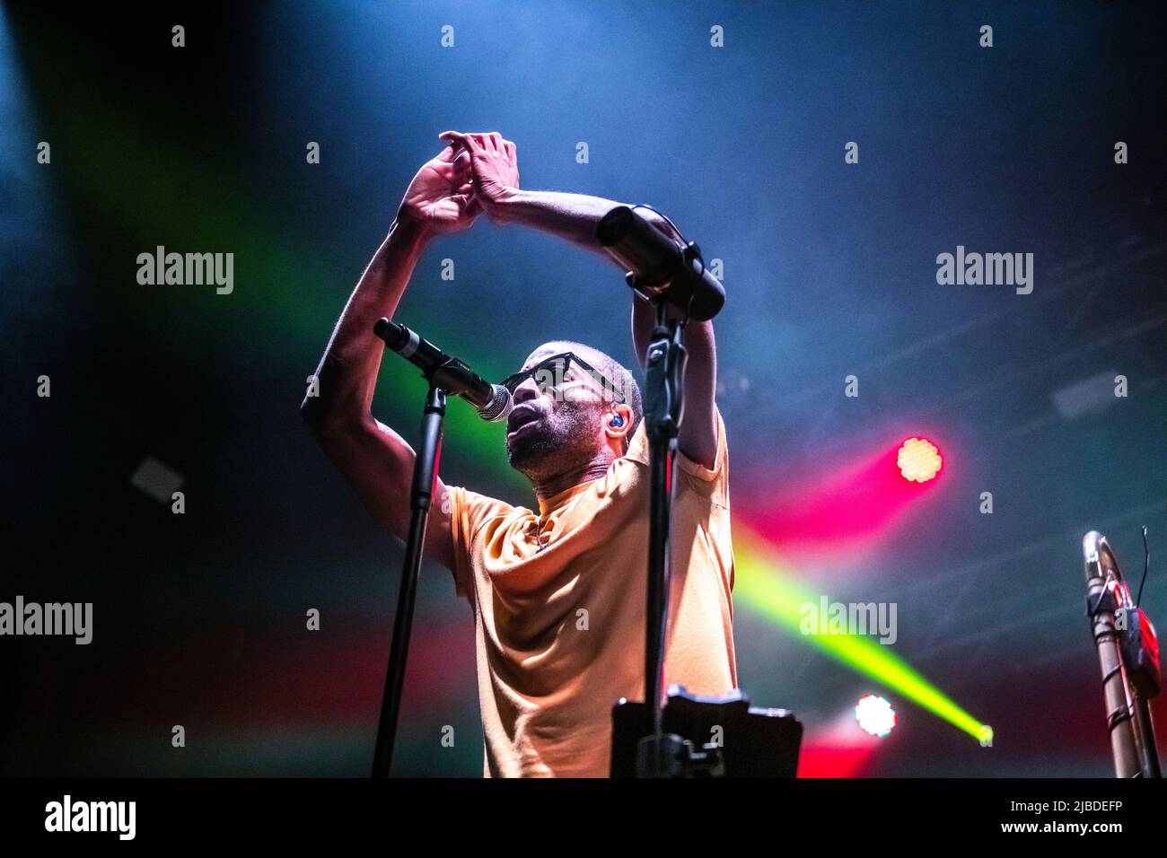 Trombone Shorty in esecuzione a Razzmatazz, Barcellona 3 giugno 2022. Fotografo: ALE Espaliat Foto Stock