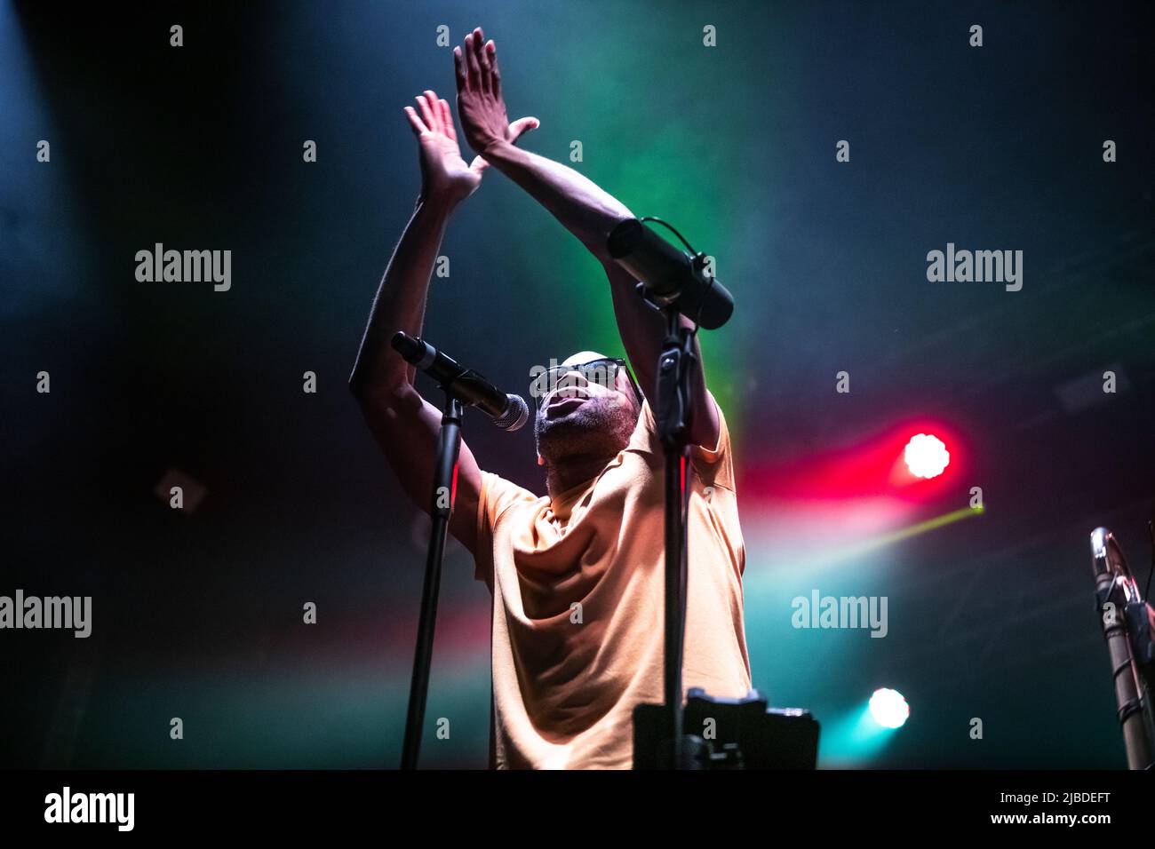 Trombone Shorty in esecuzione a Razzmatazz, Barcellona 3 giugno 2022. Fotografo: ALE Espaliat Foto Stock