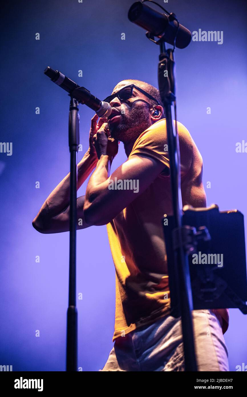 Trombone Shorty in esecuzione a Razzmatazz, Barcellona 3 giugno 2022. Fotografo: ALE Espaliat Foto Stock