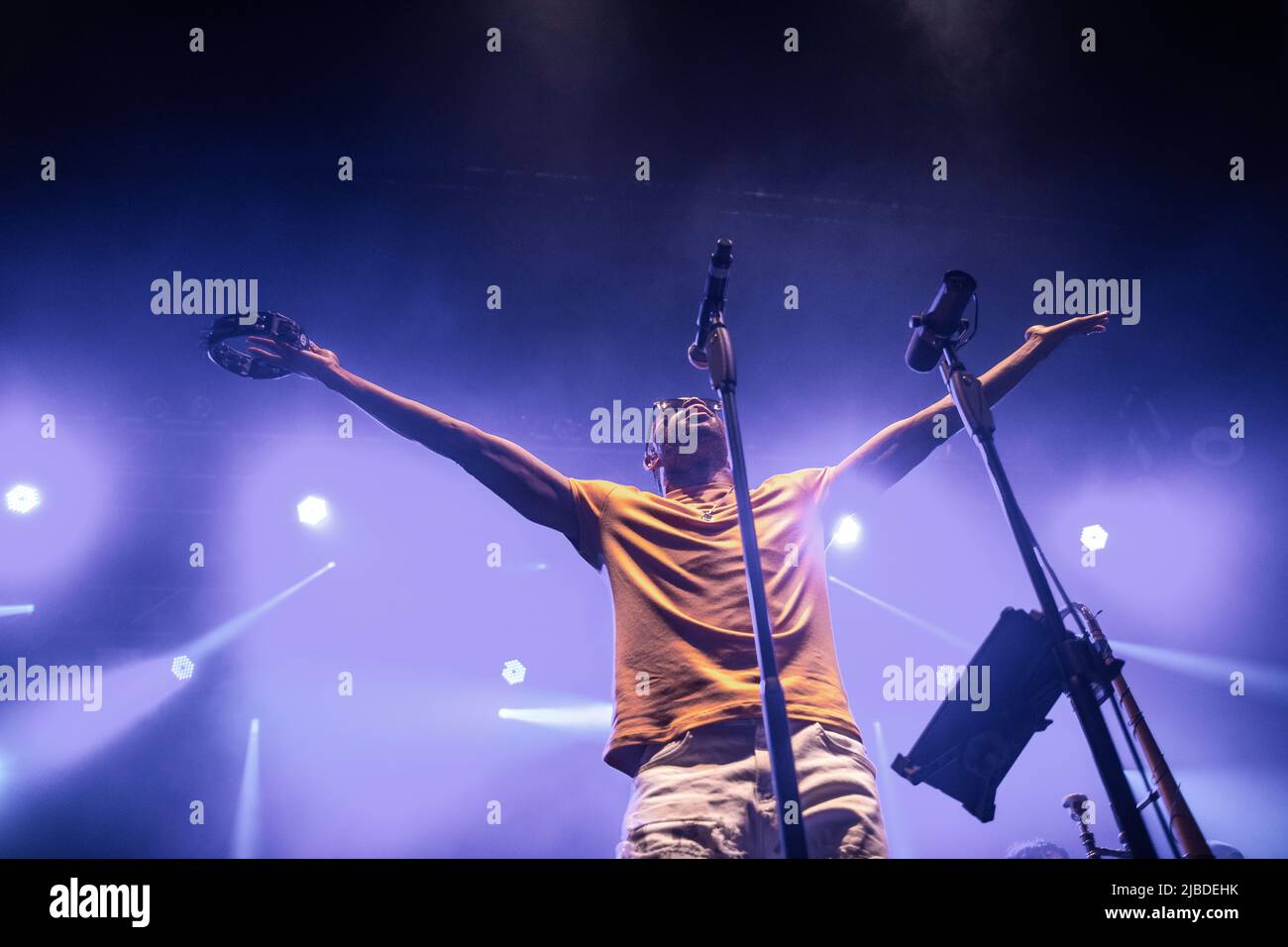Trombone Shorty in esecuzione a Razzmatazz, Barcellona 3 giugno 2022. Fotografo: ALE Espaliat Foto Stock