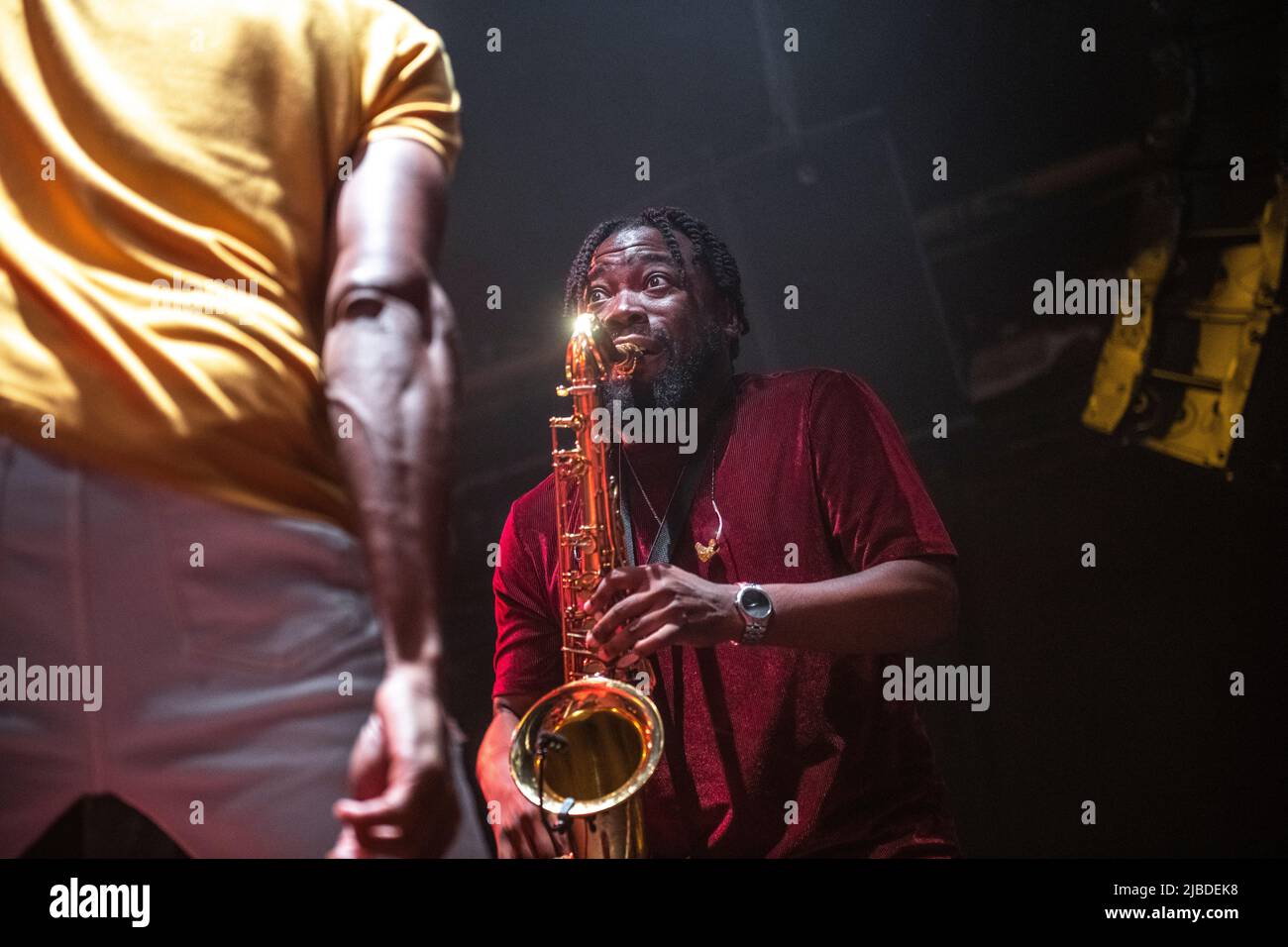 Trombone Shorty in esecuzione a Razzmatazz, Barcellona 3 giugno 2022. Fotografo: ALE Espaliat Foto Stock