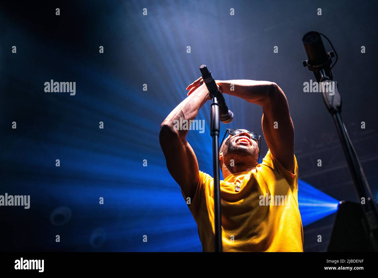 Trombone Shorty in esecuzione a Razzmatazz, Barcellona 3 giugno 2022. Fotografo: ALE Espaliat Foto Stock