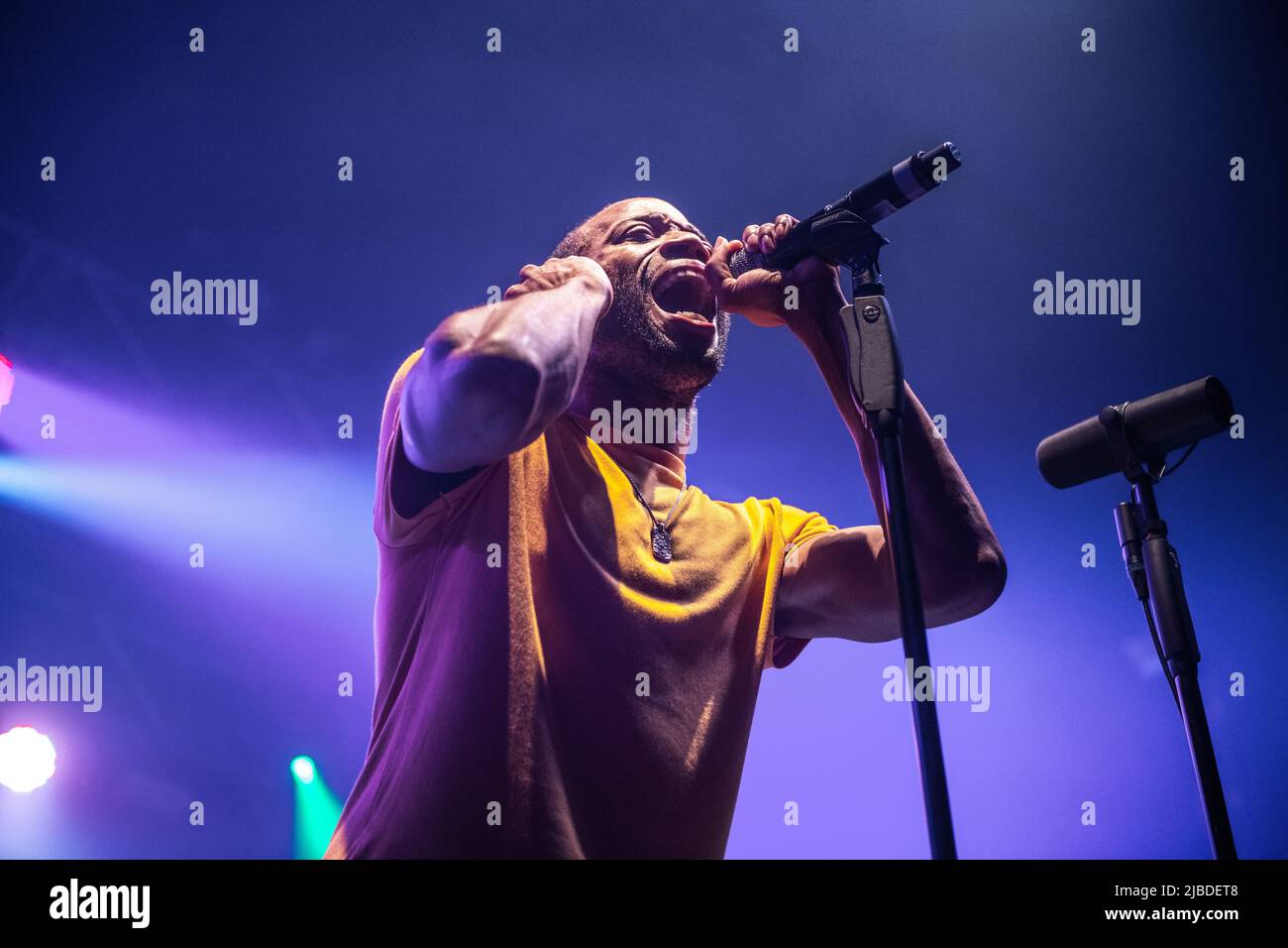 Trombone Shorty in esecuzione a Razzmatazz, Barcellona 3 giugno 2022. Fotografo: ALE Espaliat Foto Stock