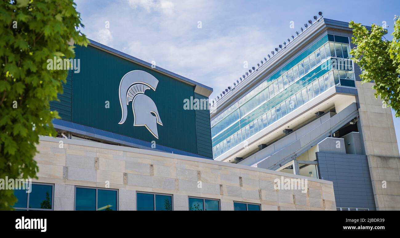 East Lansing, MI - 27 maggio 2022: Michigan state University (MSU) campus universitario di Spartan Foto Stock