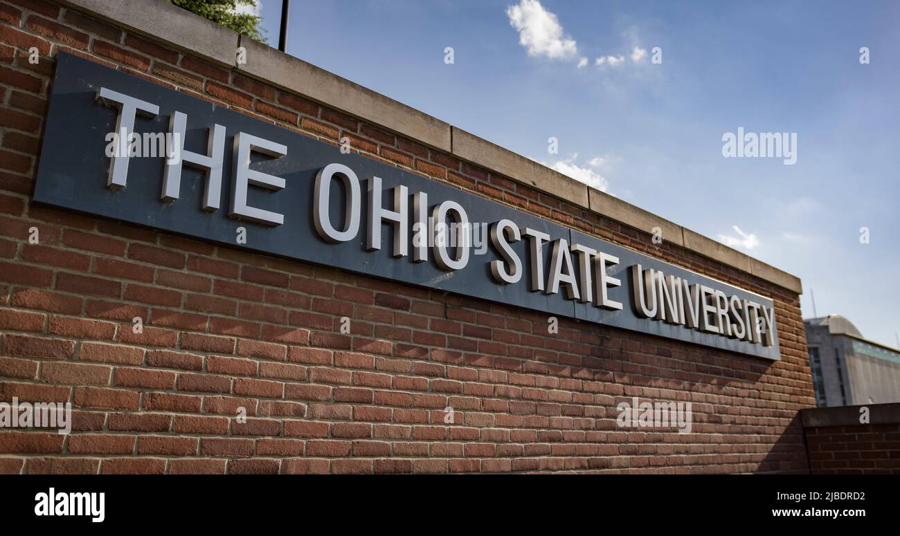 Columbus, Ohio - 29 maggio 2022: Il campus universitario della Ohio state University Buckeyes Foto Stock