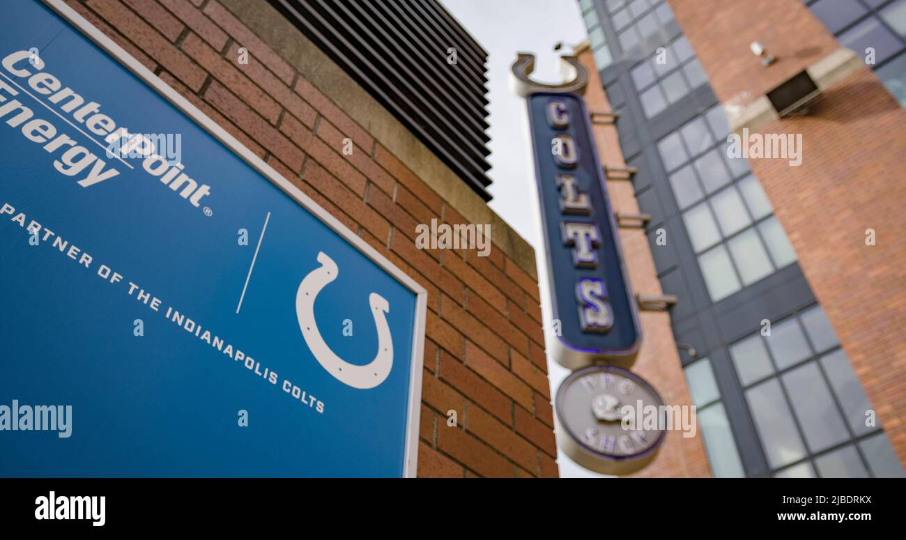 Indianapolis, IN - 29 maggio 2022: Stadio di football NFL Indianapolis Colts' Lucas Oil Foto Stock