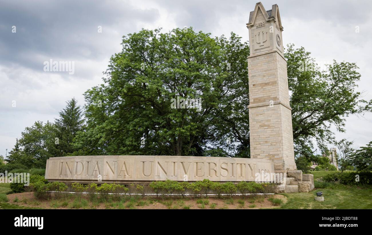 Bloomington, Indiana - 30 maggio 2022: Campus universitario della Indiana University Hoosiers Foto Stock