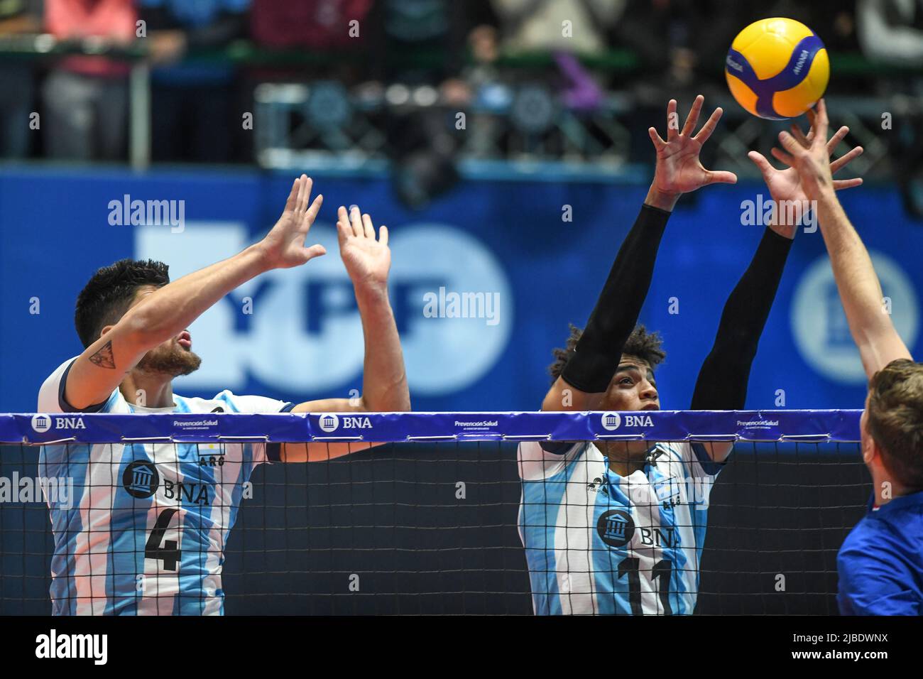 Joaquin Gallego, Manuel Armoa (Argentina) vs. Olanda. Gioco di mostra, Buenos Aires. Foto Stock