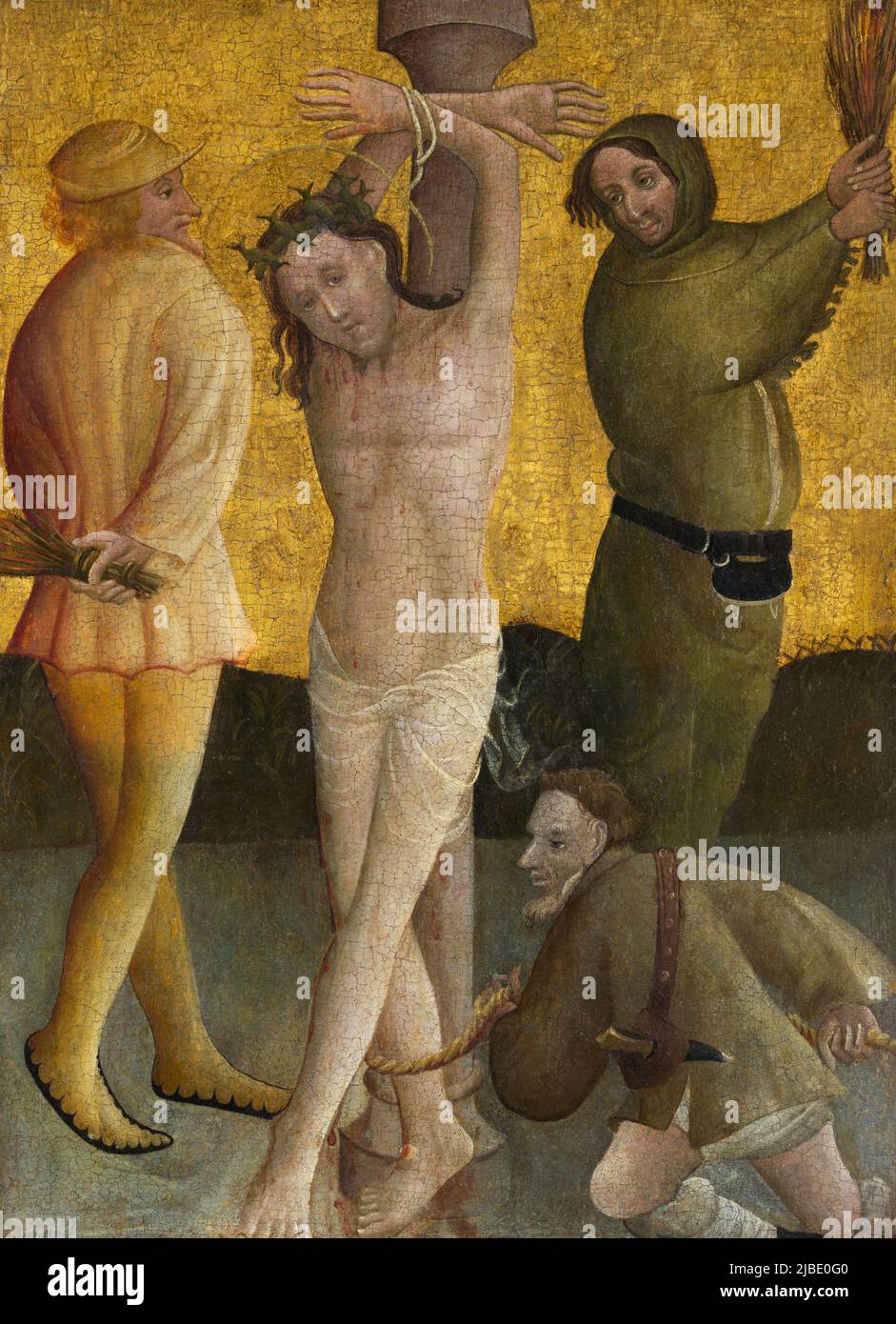 La Flagellazione – dipinto del Maestro dell'altare di Berswordt Foto Stock