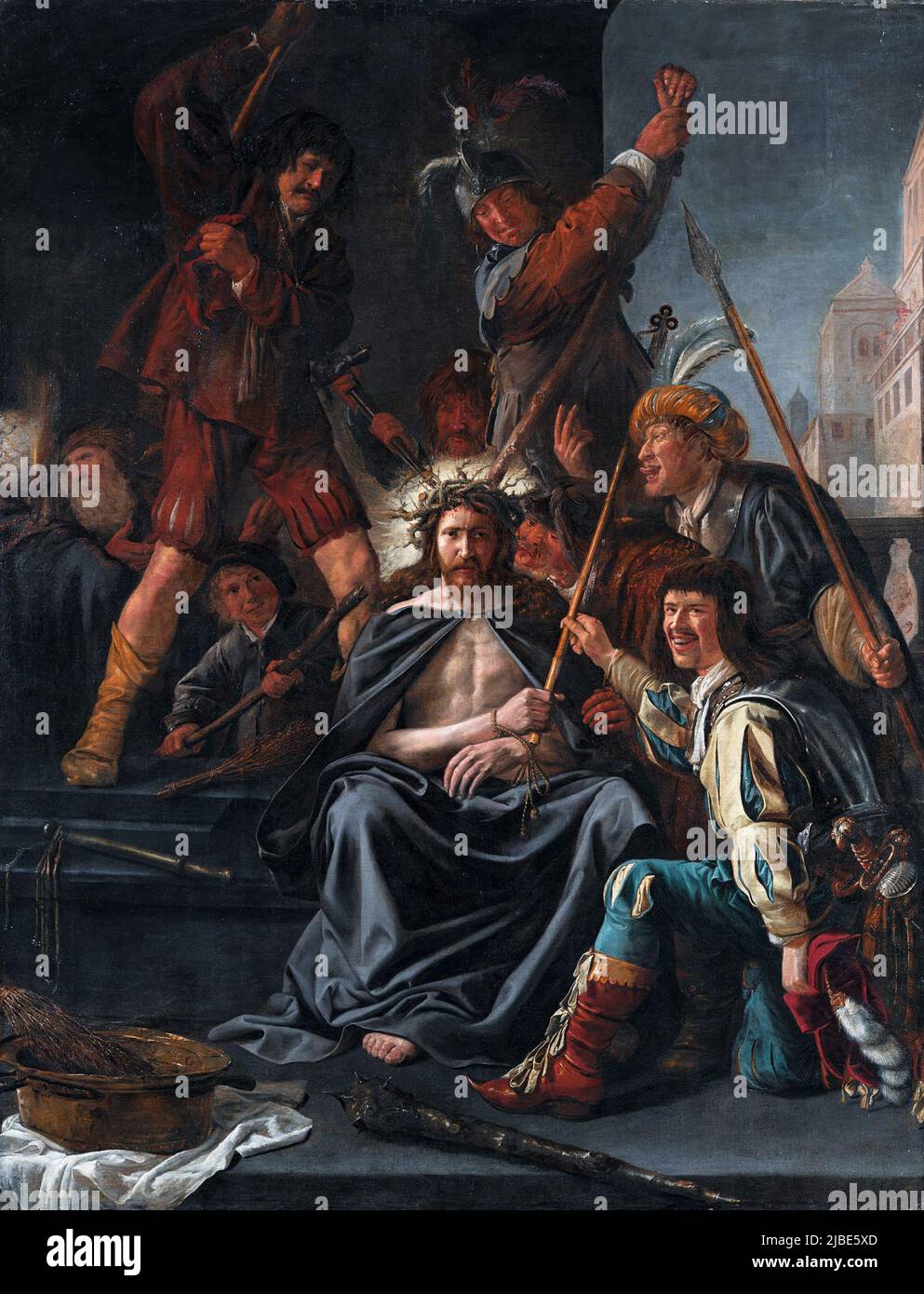 Cristo scherzato e coronato di spine di Jan Miense Molenaer (1609–1668) Foto Stock