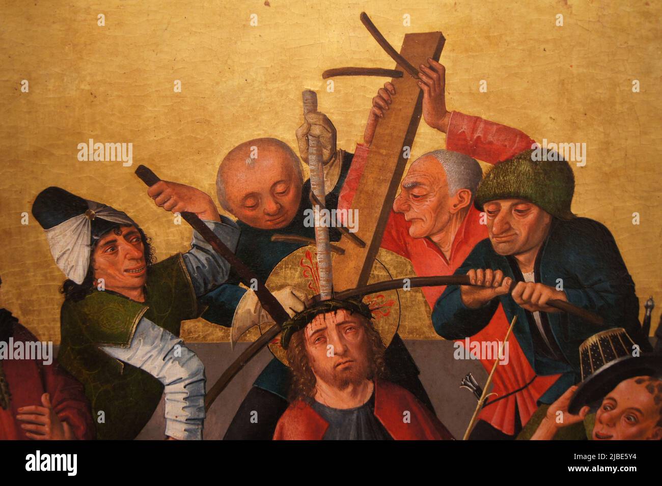Cristo coronato di spine di Caspar Isenmann (1410–1472) Foto Stock