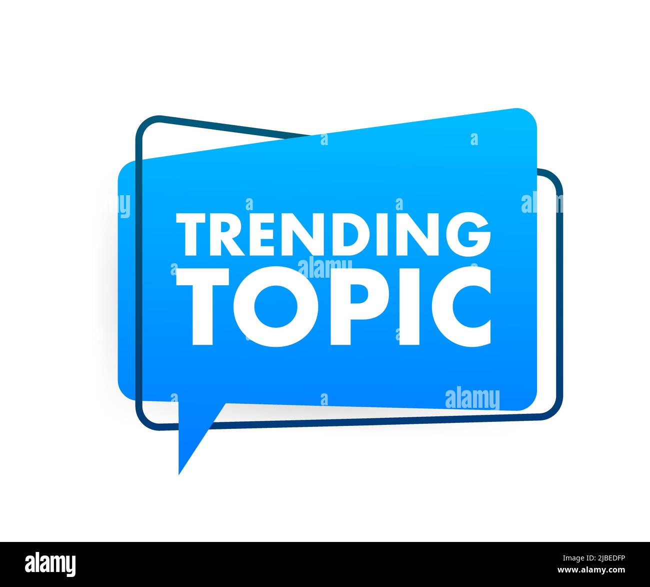 Badge dell'icona dell'argomento di trend. Pronto per l'uso in web o stampa. Design di banner. Illustrazione del vettore di trend Illustrazione Vettoriale