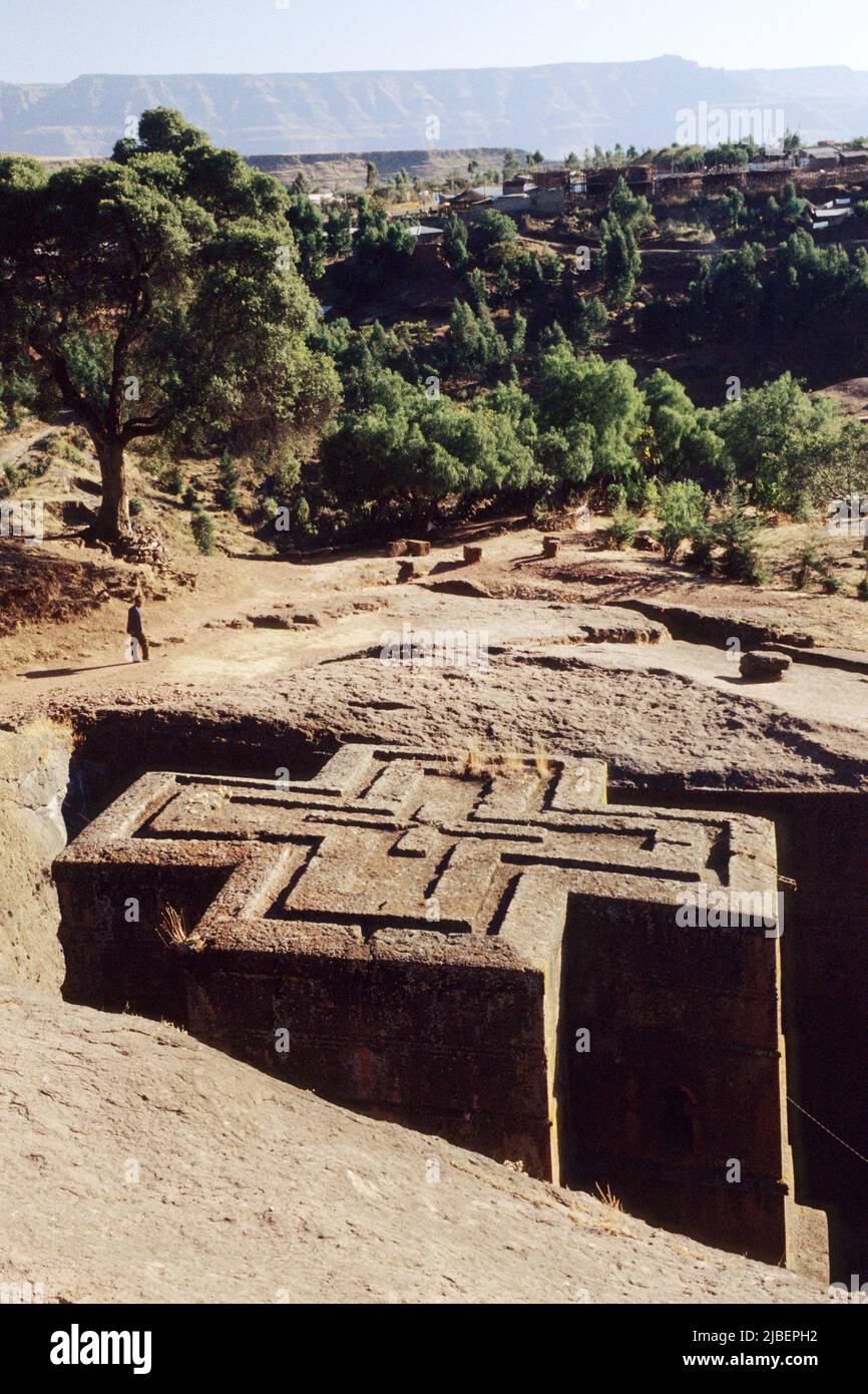 Chiesa di San Giorgio, Lalibela, Etiopia. Foto Stock