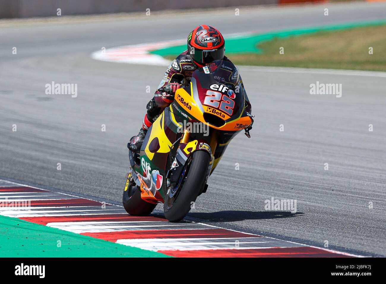 Barcellona, Spagna. 4th giugno 2022. Sam Lowes dal Regno Unito di Elf Marc VDS Racing Team con Kalex durante le prove libere Moto2 del Gran Premi Monster ENERGY de Catalunya al Circuit de Barcelona-Catalunya di Barcellona. (Credit Image: © David Ramirez/DAX via ZUMA Press Wire) Foto Stock