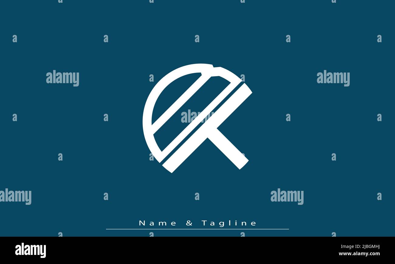 Lettere alfabetiche iniziali logo monogramma BT, TB Illustrazione Vettoriale