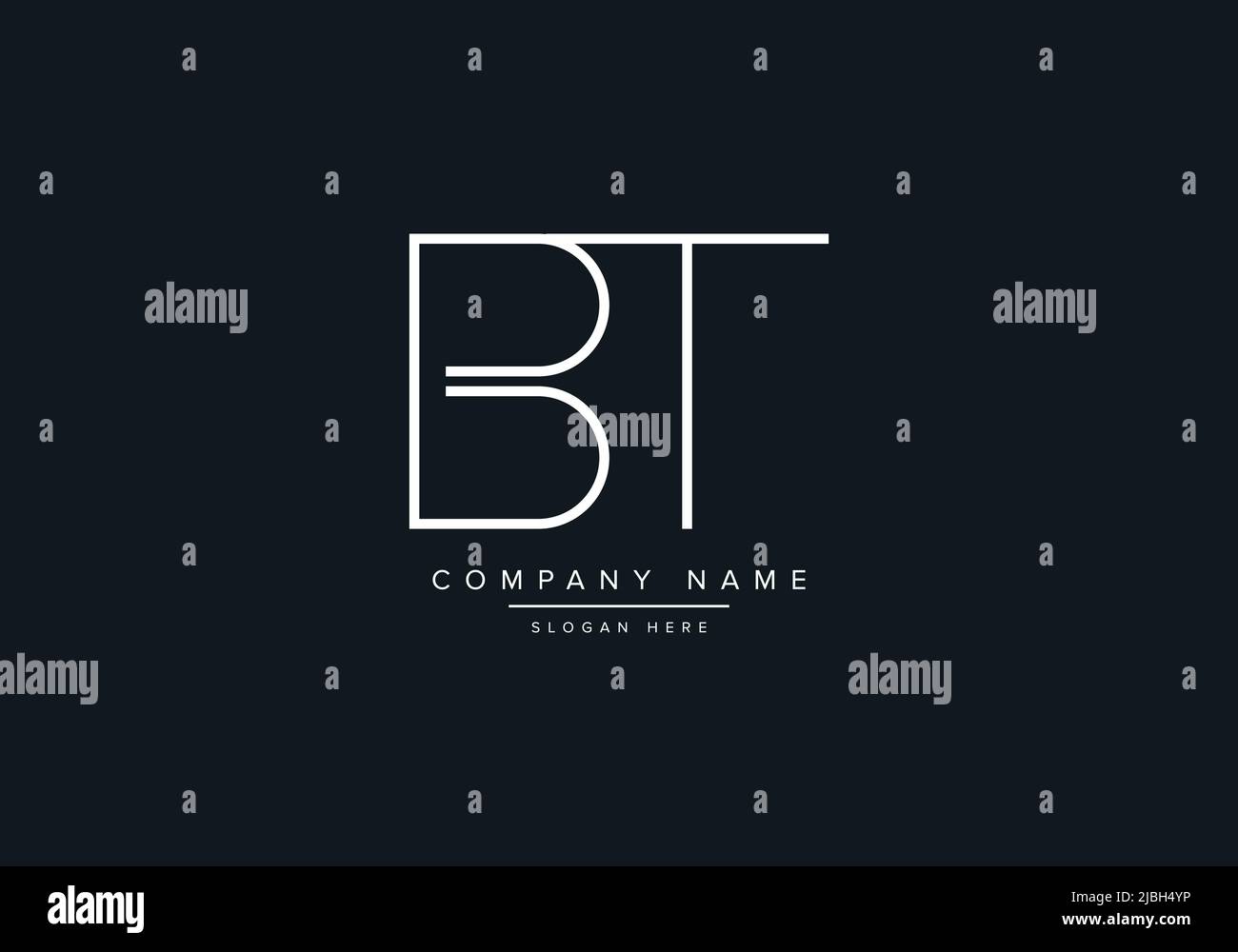 MODELLO VETTORIALE DEL LOGO BT LETTER Illustrazione Vettoriale