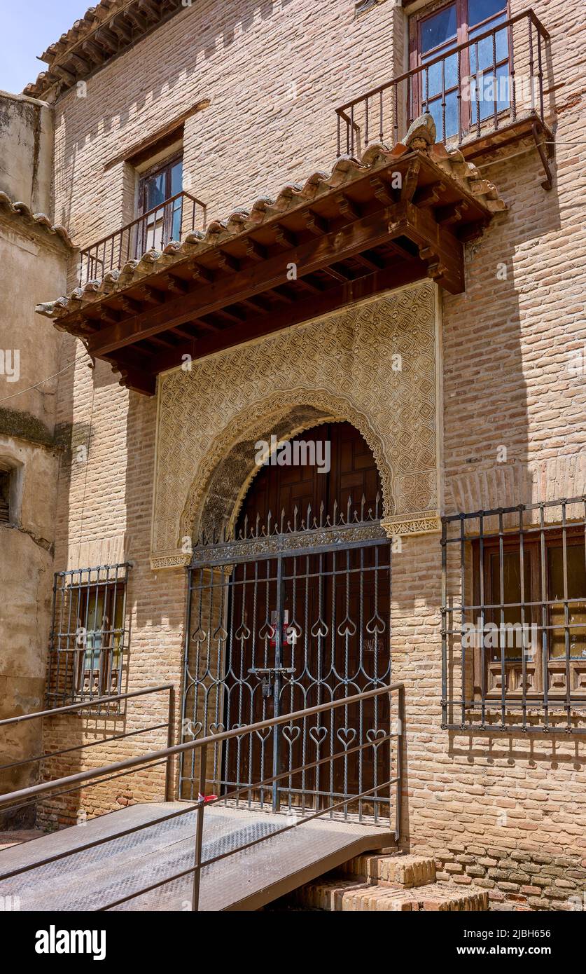 Ingresso principale della casa di Santa Teresa di Gesù. Toledo centro. Castilla la Mancha, Spagna. Foto Stock