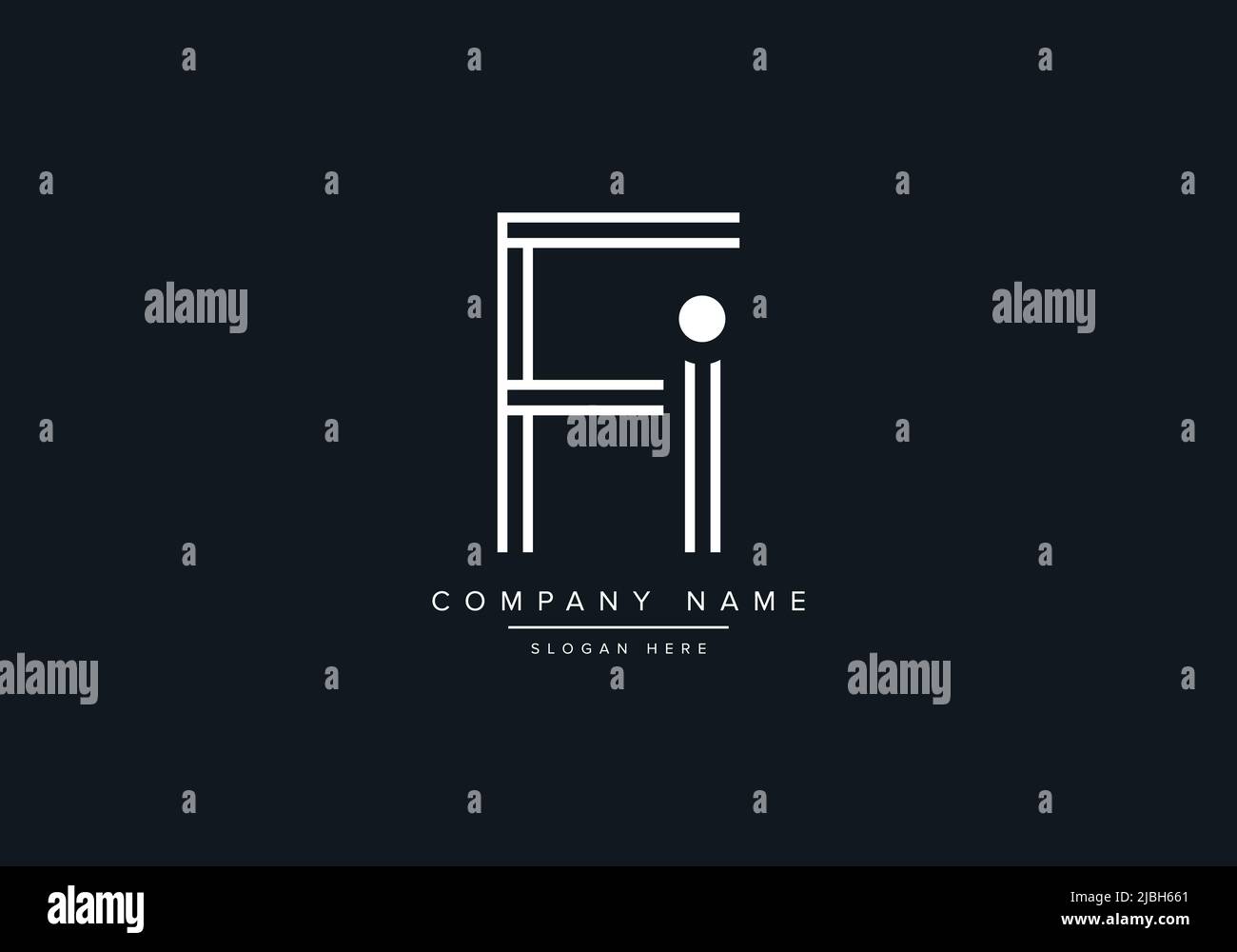 Monogramma alfabeto Fi linea iniziale vettore logo arte, logo iniziale, logo, vettore logo, alfabeto, monogramma, vettore monogramma Illustrazione Vettoriale