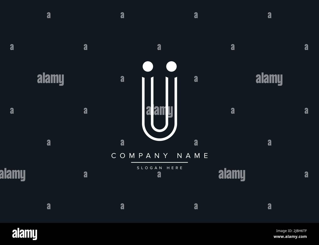 Lettere alfabetiche icona del monogramma logo II Illustrazione Vettoriale