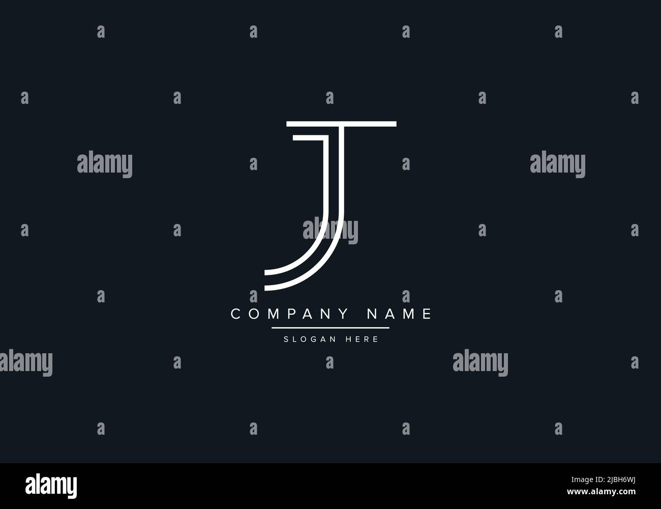 Lettere alfabetiche logo icona monogramma JJ Illustrazione Vettoriale