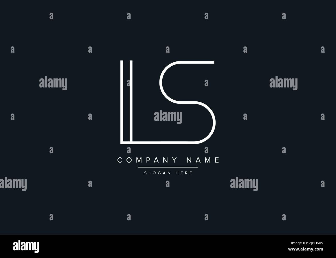 Lettere alfabetiche logo dell'icona del monogramma LS Illustrazione Vettoriale
