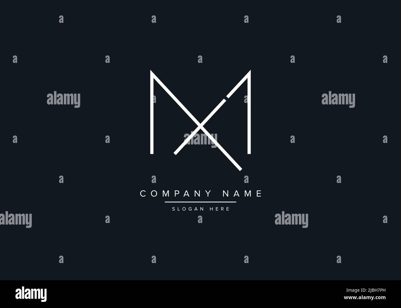Modello vettoriale Creative Letters MX Logo Design. Illustrazione Vettoriale