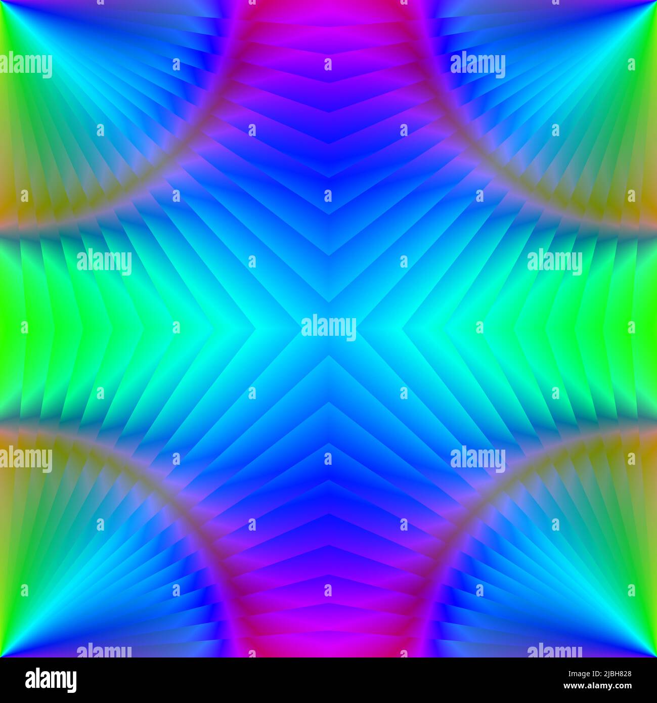 Illustrazione dello sfondo plissettato astratto synmetrical Foto Stock