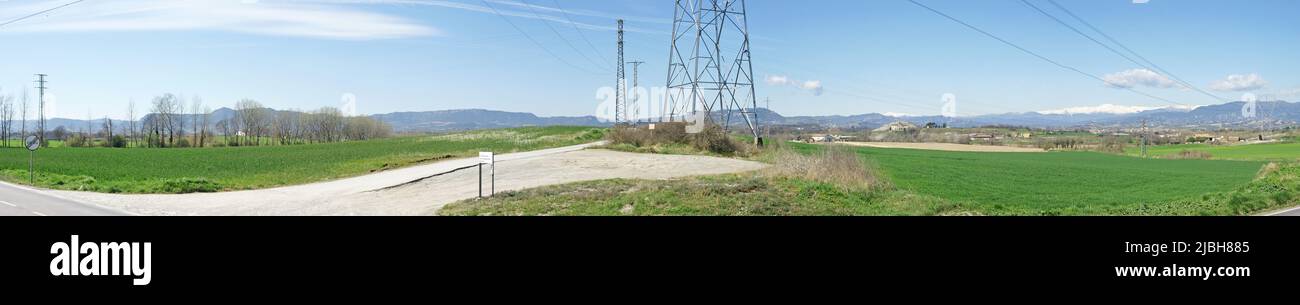 Paesaggio della regione di Osona, Barcellona, Catalunya, Spagna, Europa Foto Stock