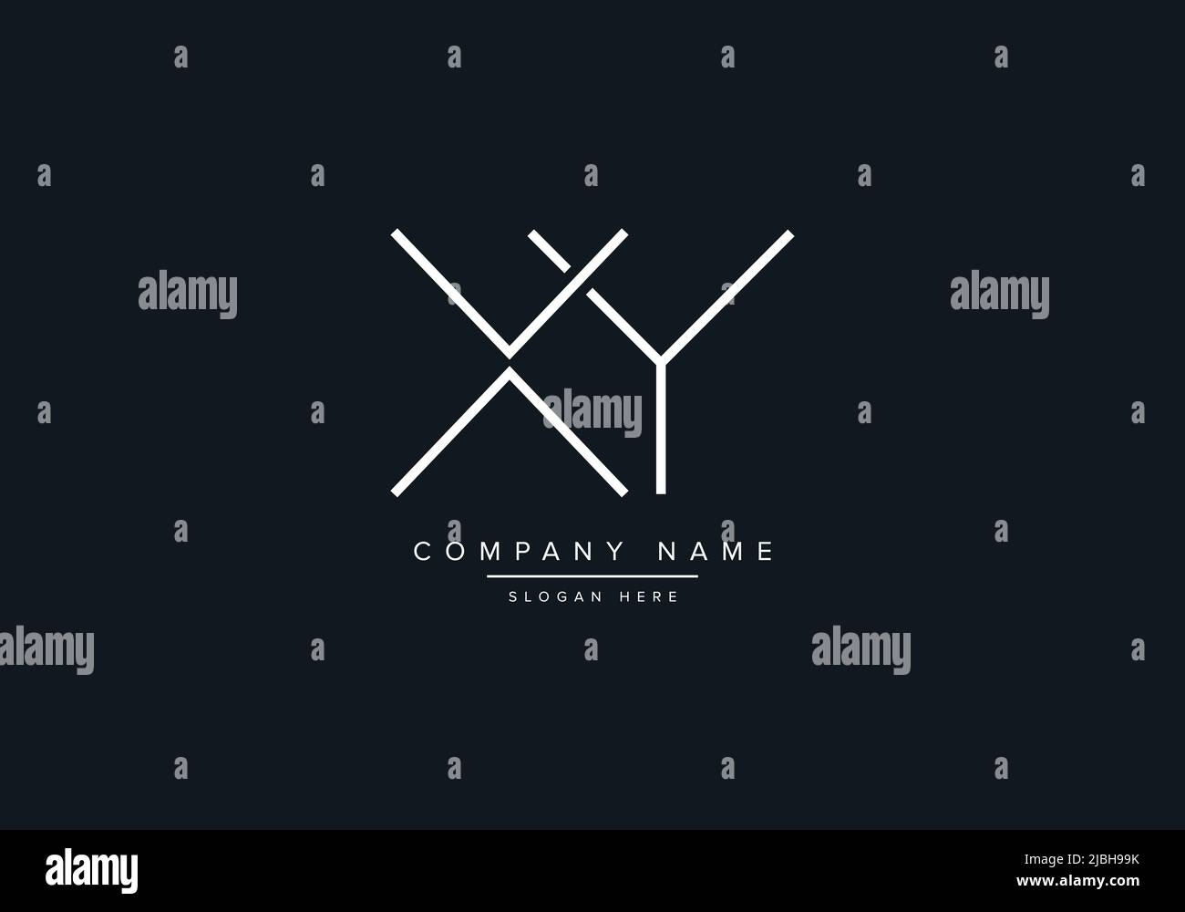 XY logo lettere astratte monogramma Illustrazione Vettoriale