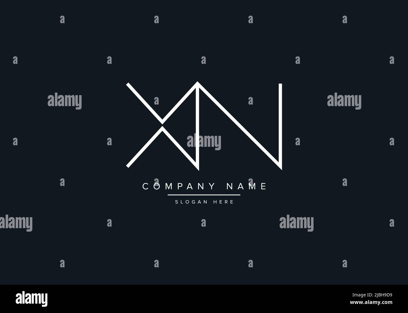 XN logo lettere astratte monogramma Illustrazione Vettoriale