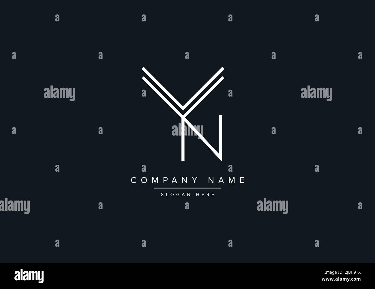 YN logo lettere astratte monogramma Illustrazione Vettoriale