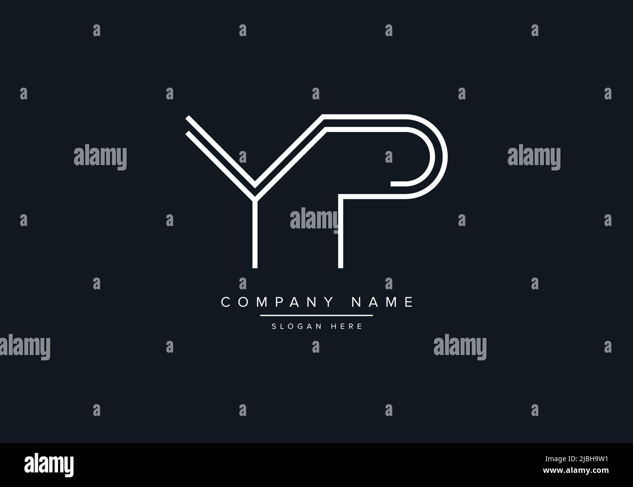 YP logo lettere astratte monogramma Illustrazione Vettoriale