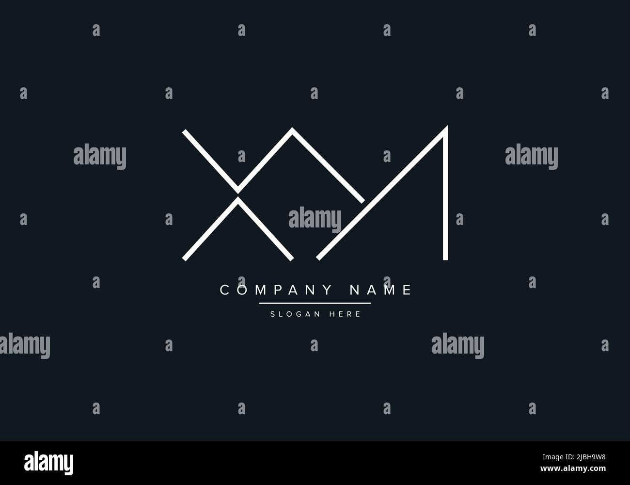 Logo XM lettere astratte monogramma Illustrazione Vettoriale