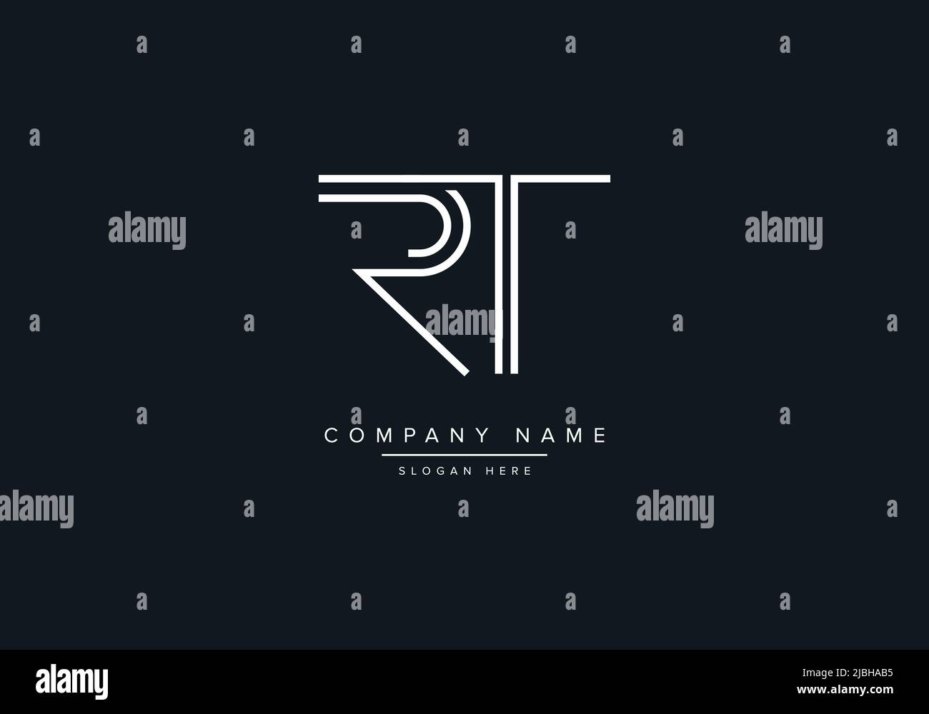 RT logo lettere astratte monogramma Illustrazione Vettoriale