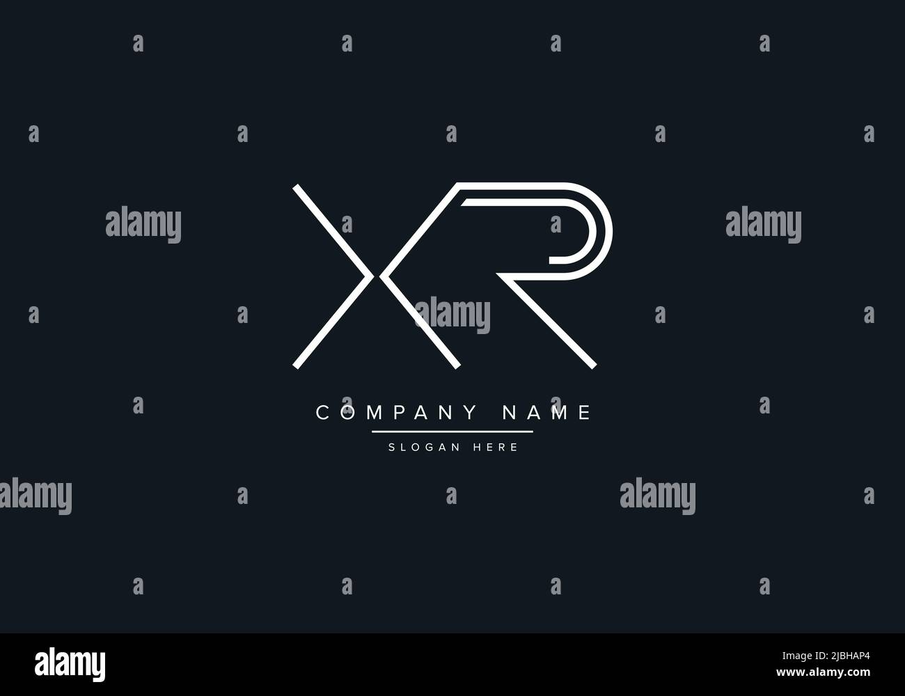 XR monogramma logo lettere astratte Illustrazione Vettoriale