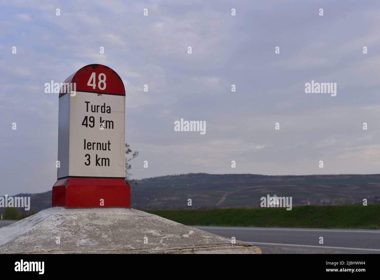 DN15 km 48 Turda Iernut Transilvania Foto Stock